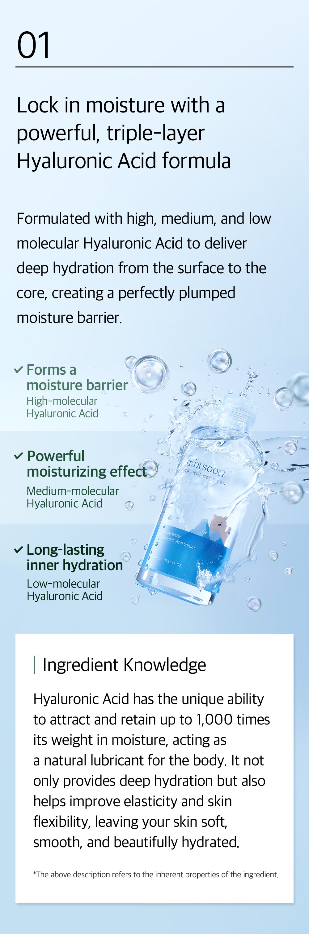 MIXSOON Glacier Hyaluronic Acid Serum 300ml
