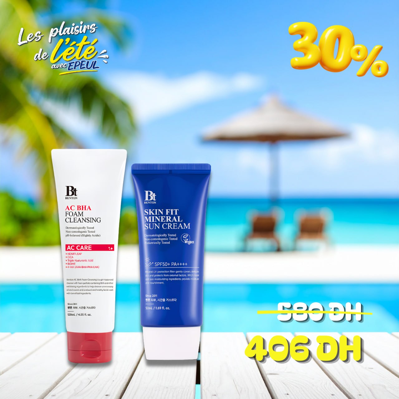 AC Bha Cleansing + Mineral Sun Cream