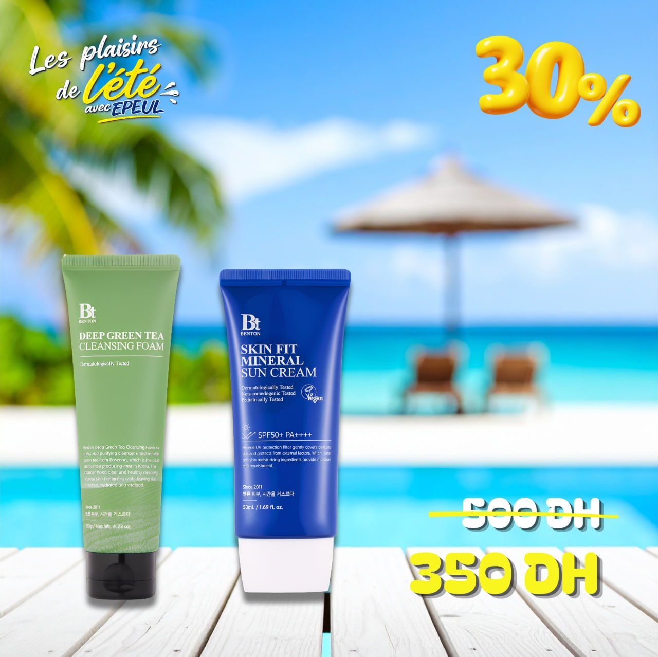 Deep Green Tea Cleansing + Mineral Sun Cream