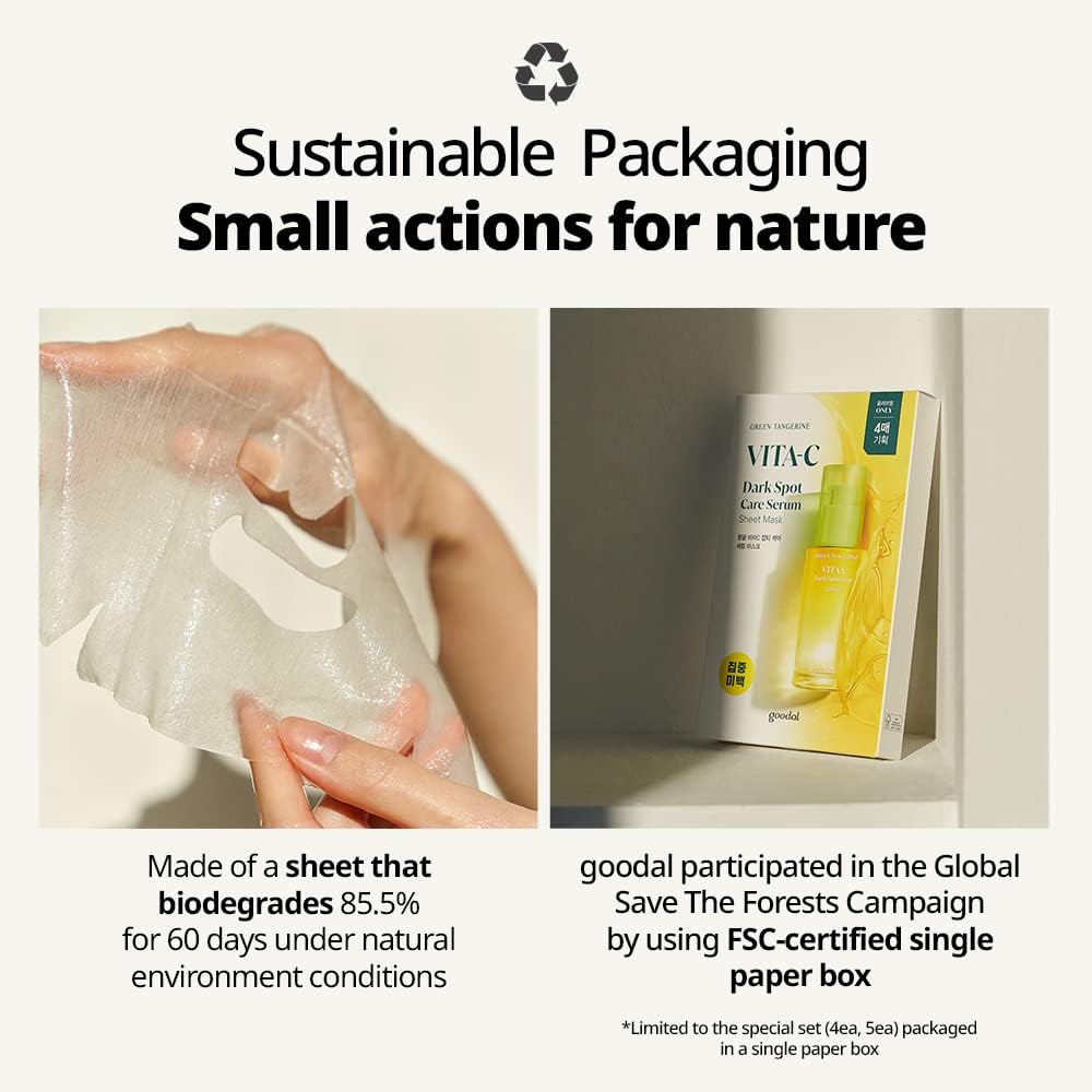 Masque en feuille sérum Vita C à la mandarine verte GOODAL