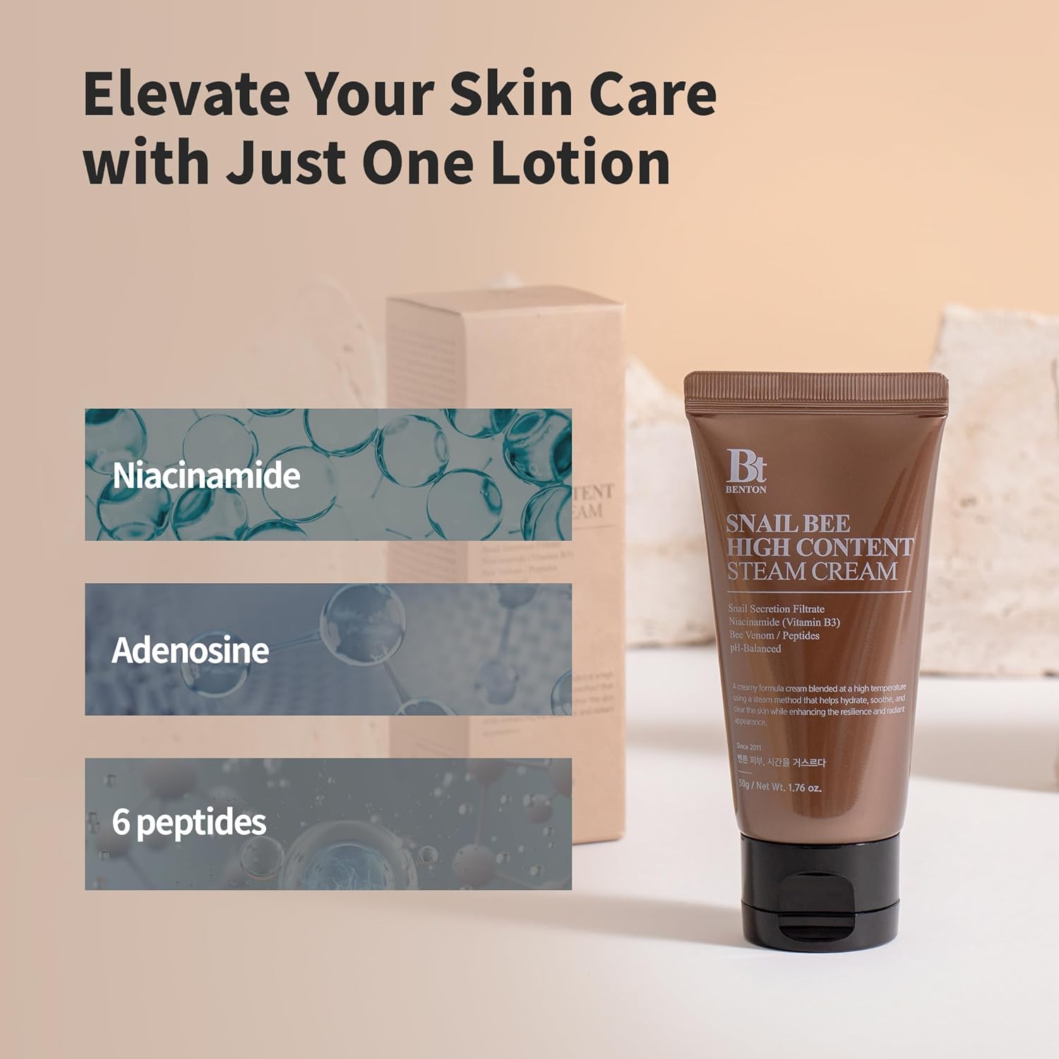 BENTON Snail Bee High Content Steam cream 50g