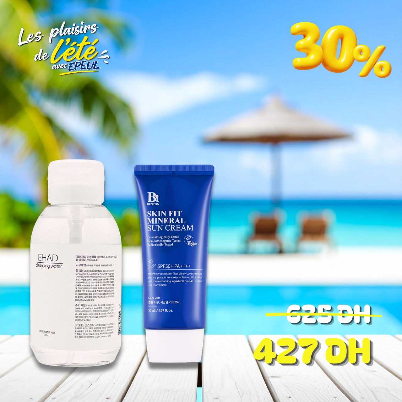 EHAD Cleansing Water + Mineral Sun Cream